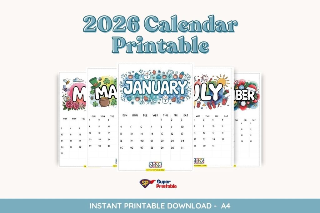 2026 Calendar Printable | Free PDF Printables