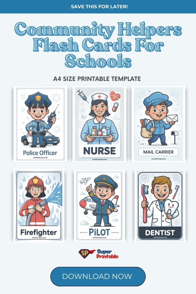 12 Community Helpers Flash Cards For Schools | Free PDF