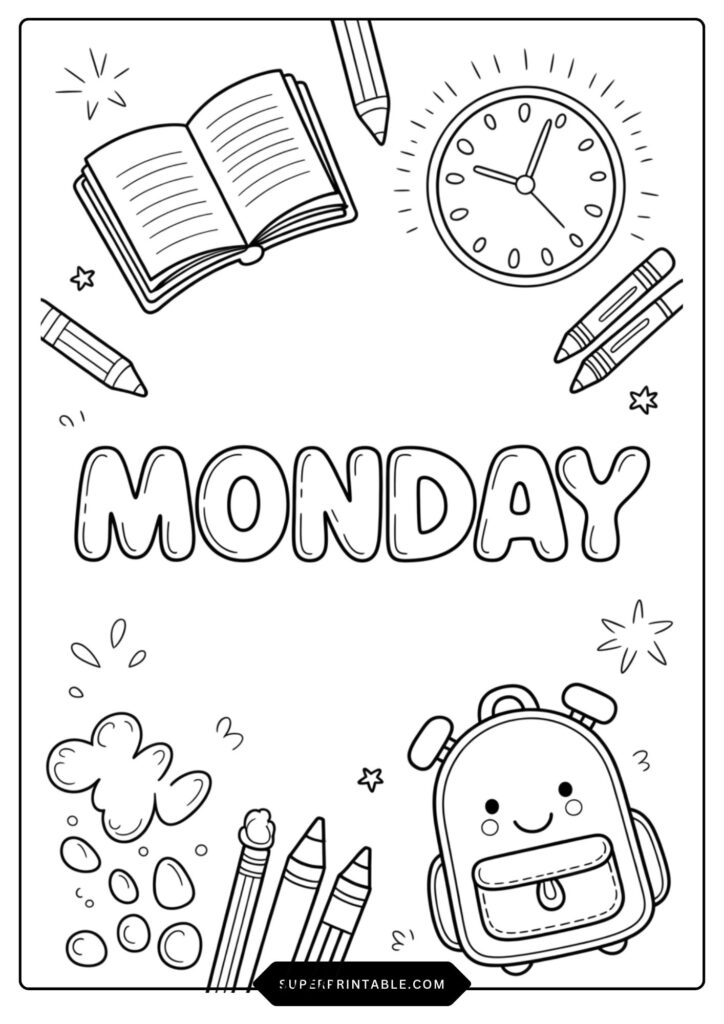 Weekend Color Sheets 7 Days of the Week Coloring Pages | Free PDF Printables