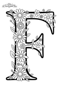 Floral Alphabet Coloring Pages | Free PDF Printables