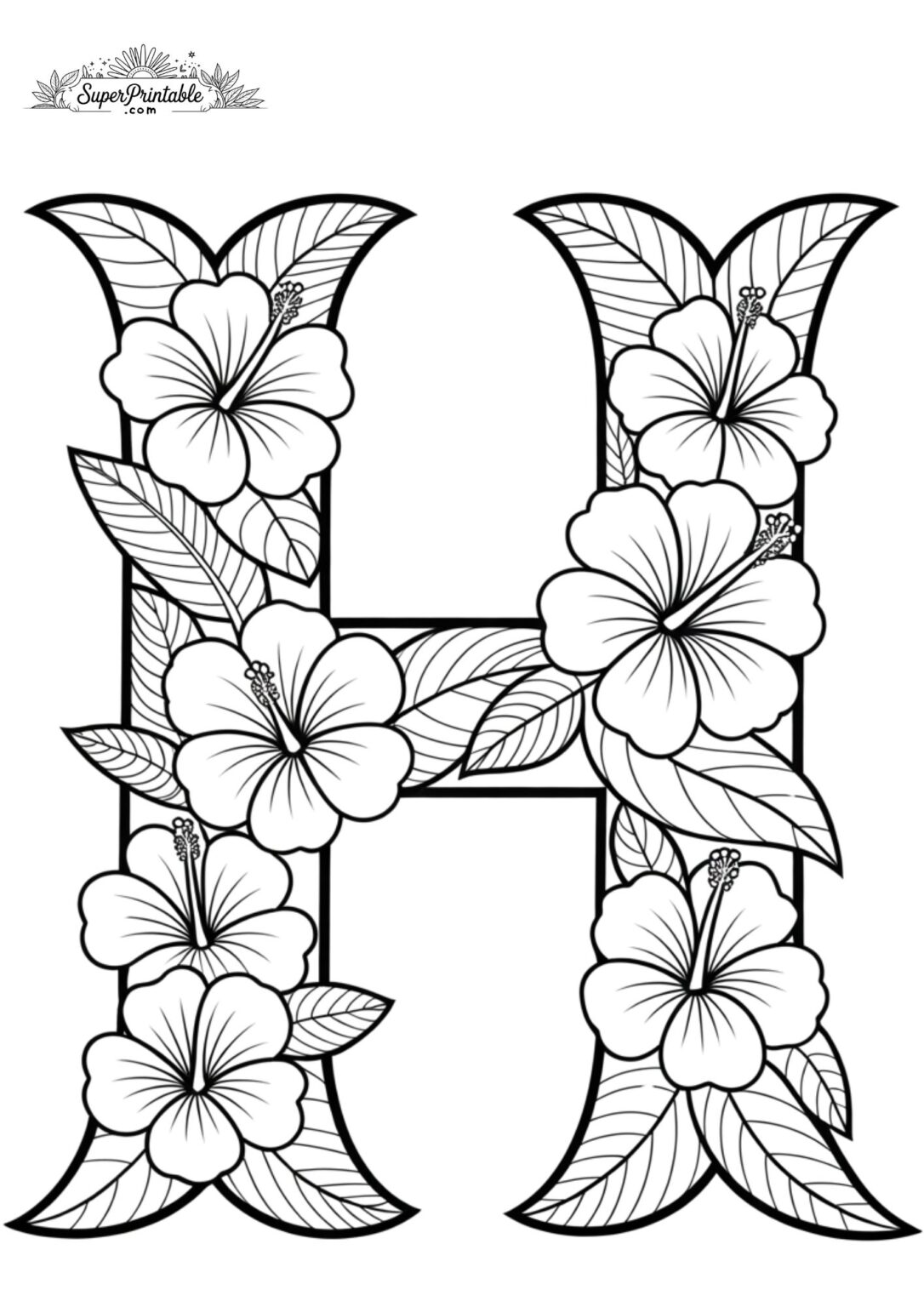 Floral Alphabet Coloring Pages | Free PDF Printables