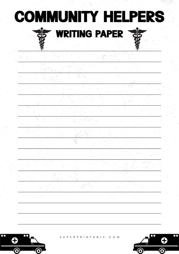 10+ Community Helpers Writing Paper | Free PDF Printables
