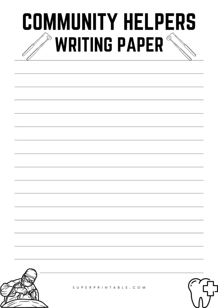 10+ Community Helpers Writing Paper | Free PDF Printables