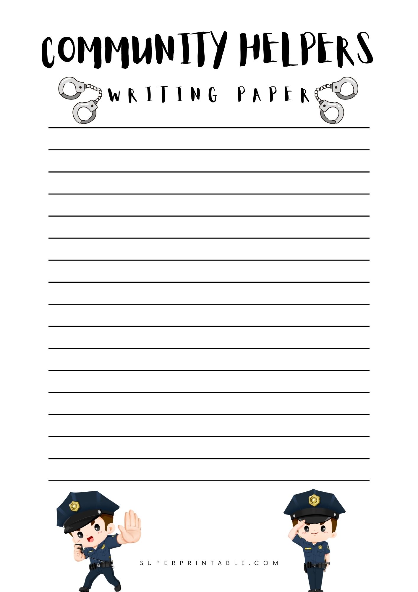 10+ Community Helpers Writing Paper | Free PDF Printables