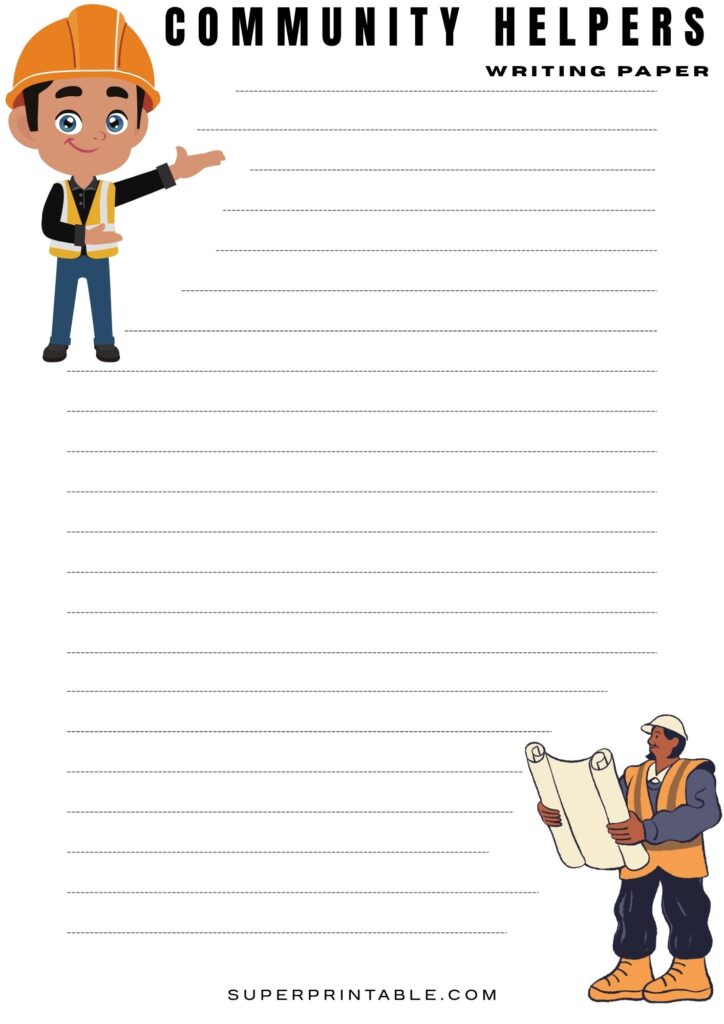 10+ Community Helpers Writing Paper | Free PDF Printables