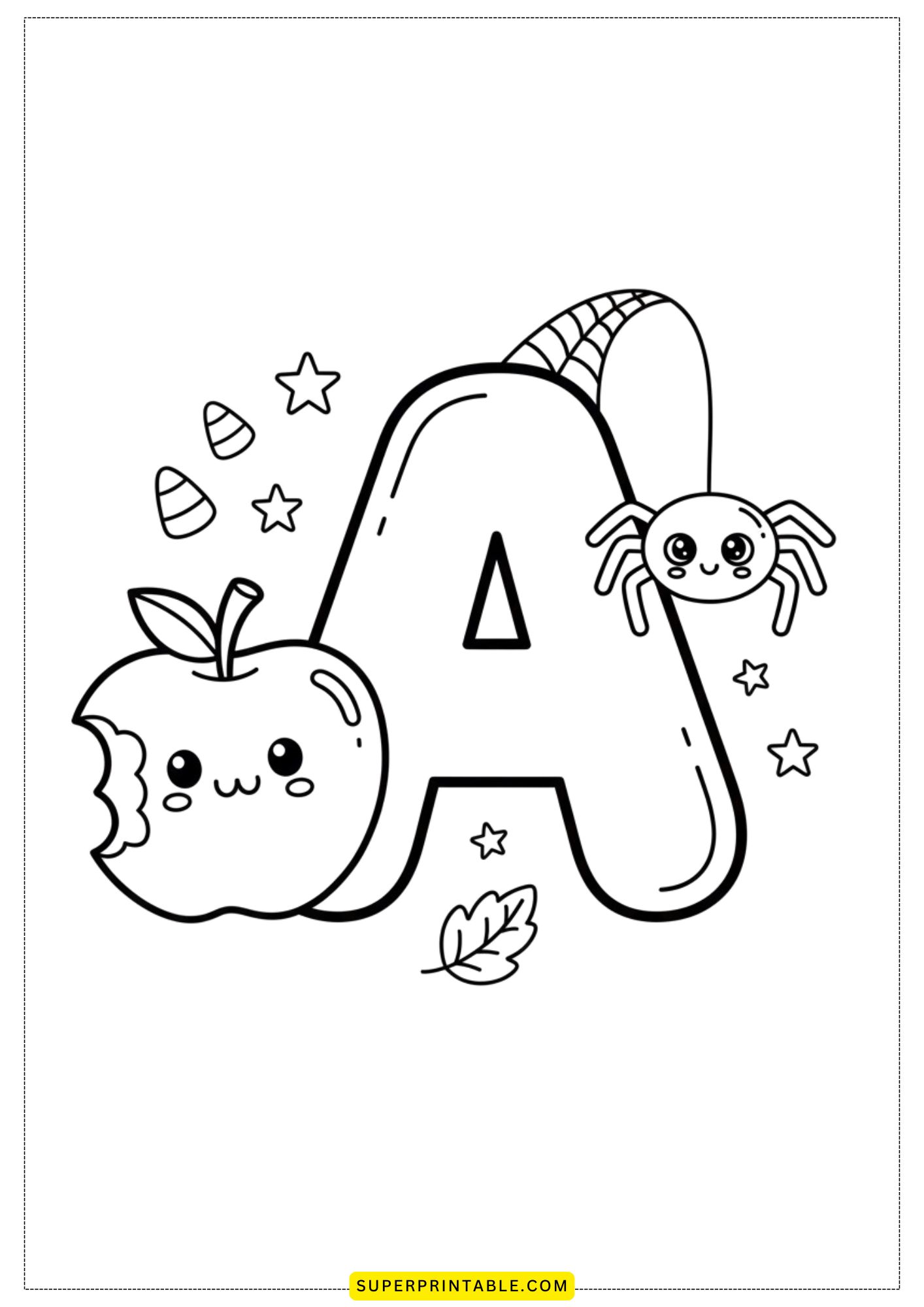 Halloween Alphabet Coloring Pages | Free PDF Printables