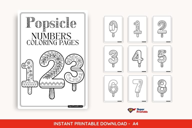 10 Popsicle Numbers Coloring Pages | Free PDF Printables - SuperPrintable