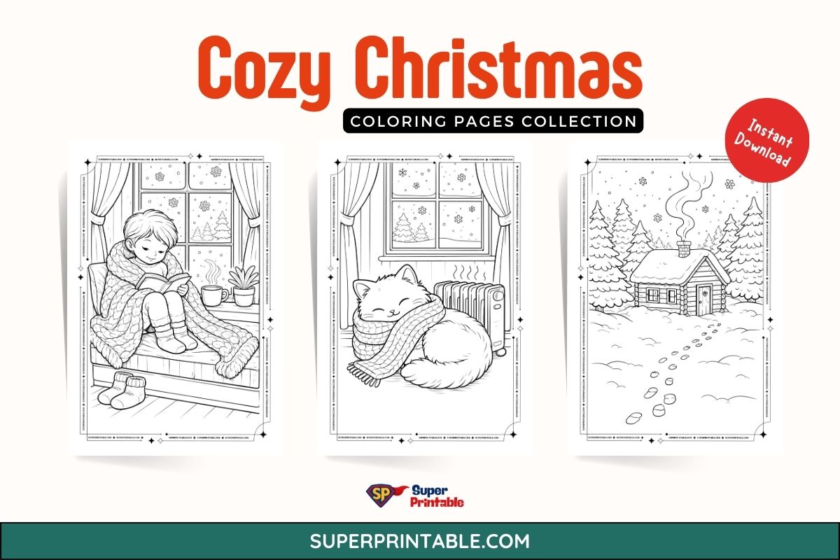 10 Cozy Christmas Coloring Pages