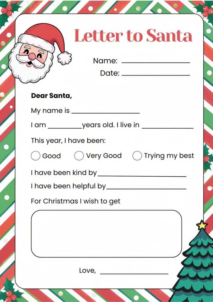 Letter to Santa Templates 1
