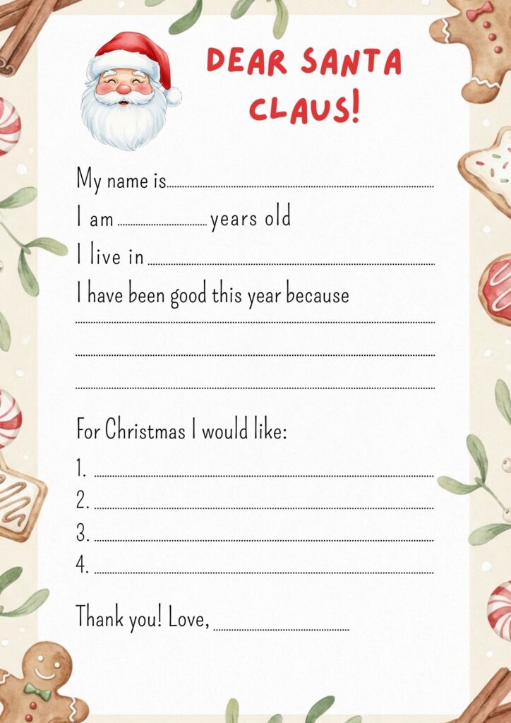 Letter to Santa Templates 2