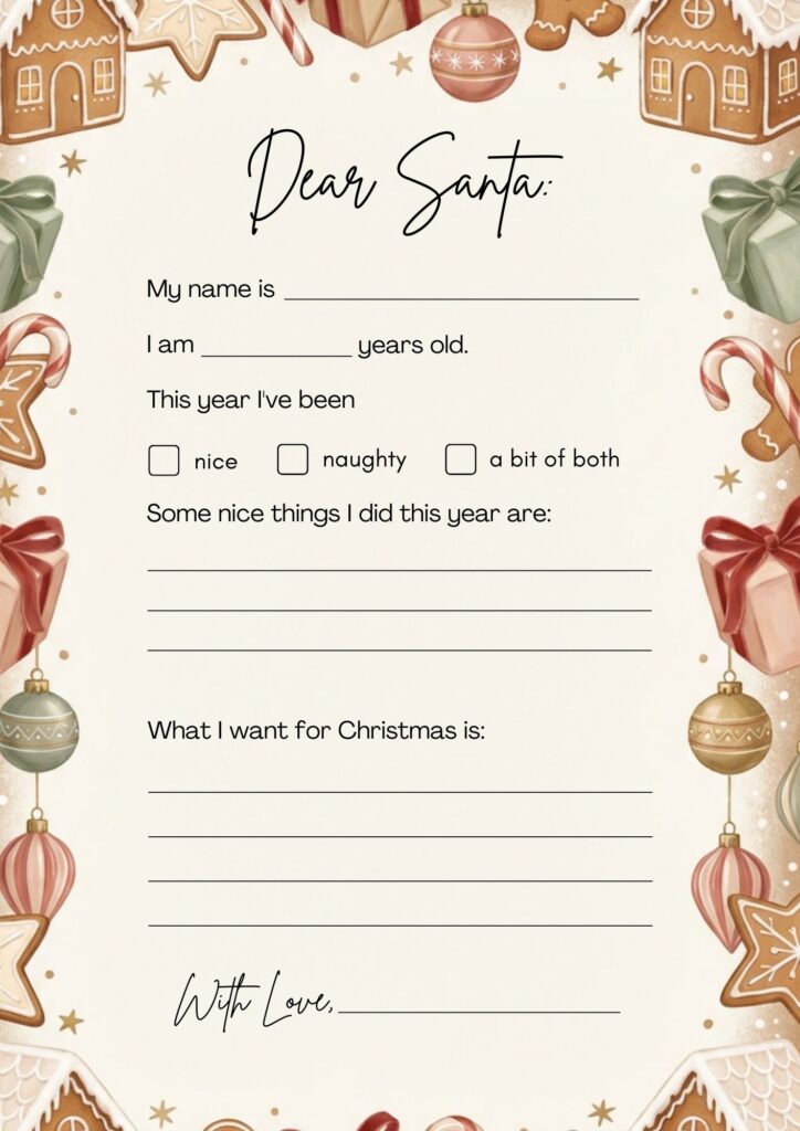 Letter to Santa Templates 5