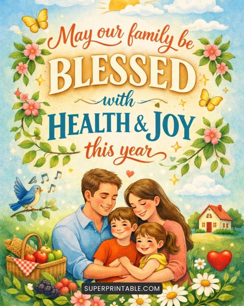 May our family be blessed with health and joy this year