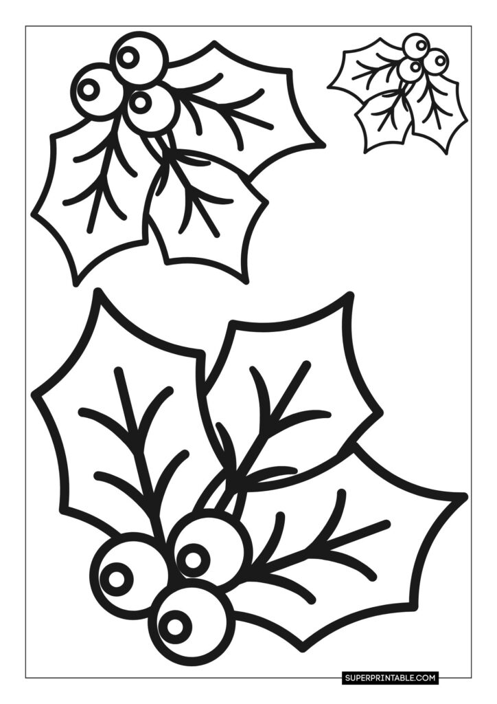 Mistletoe Christmas Coloring Pages 8