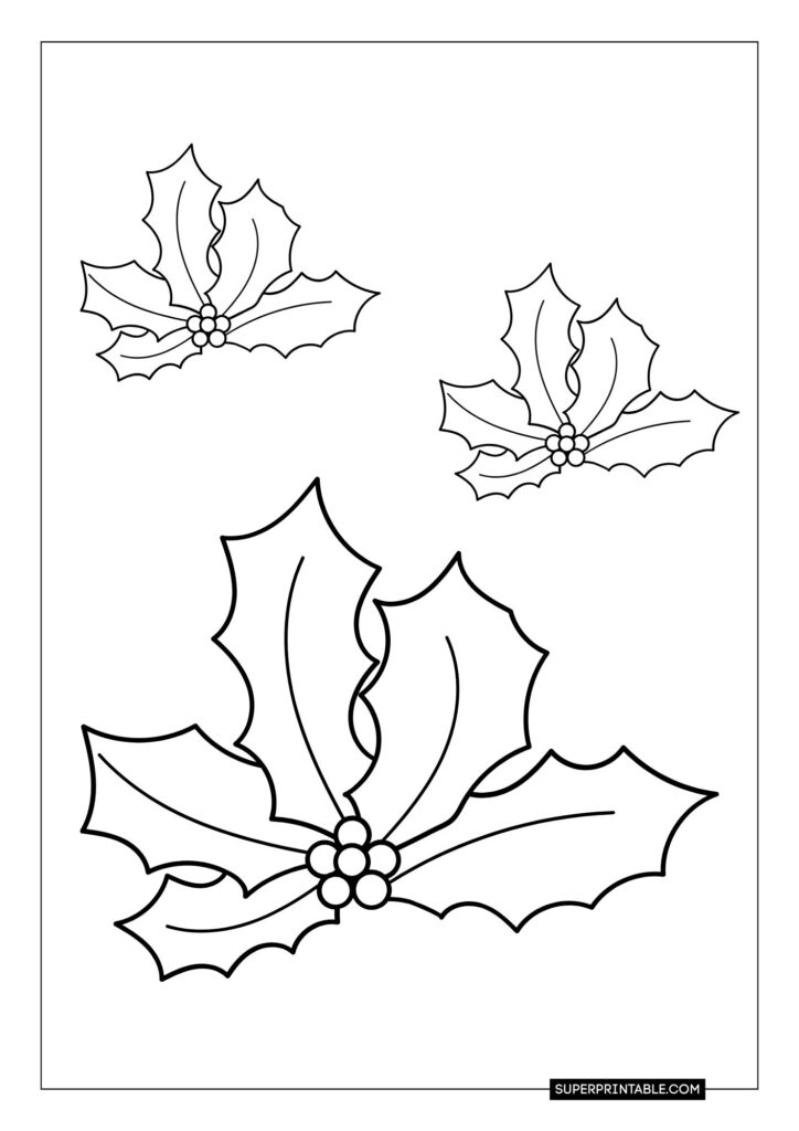 Mistletoe Christmas Coloring Pages 9