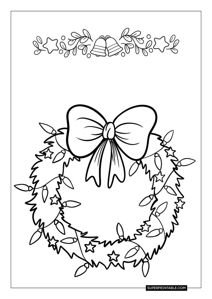 Wreath Christmas Coloring Pages 10