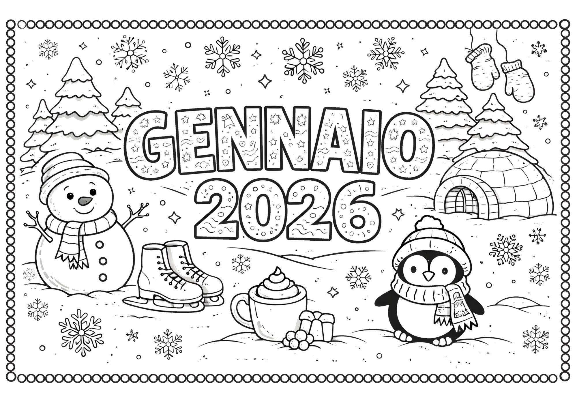 2026 Months of the Year Coloring Pages — Free PDF (English, Italian ...