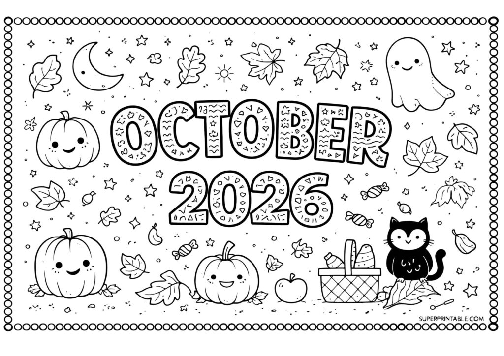 2026 Months of the Year Coloring Pages — Free PDF (English, Italian ...