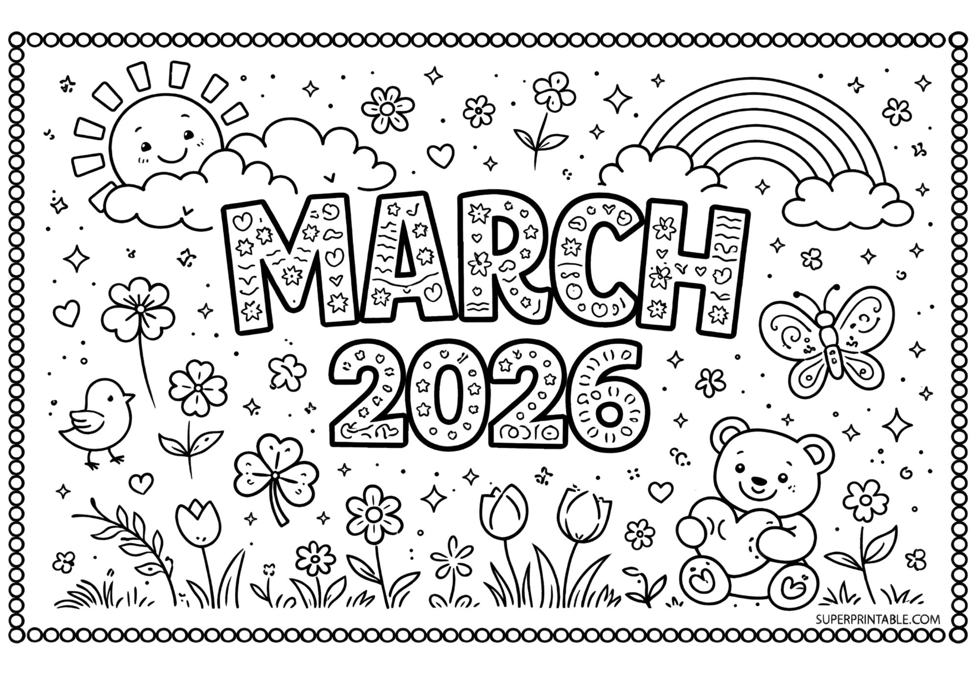 2026 Months of the Year Coloring Pages — Free PDF (English, Italian ...