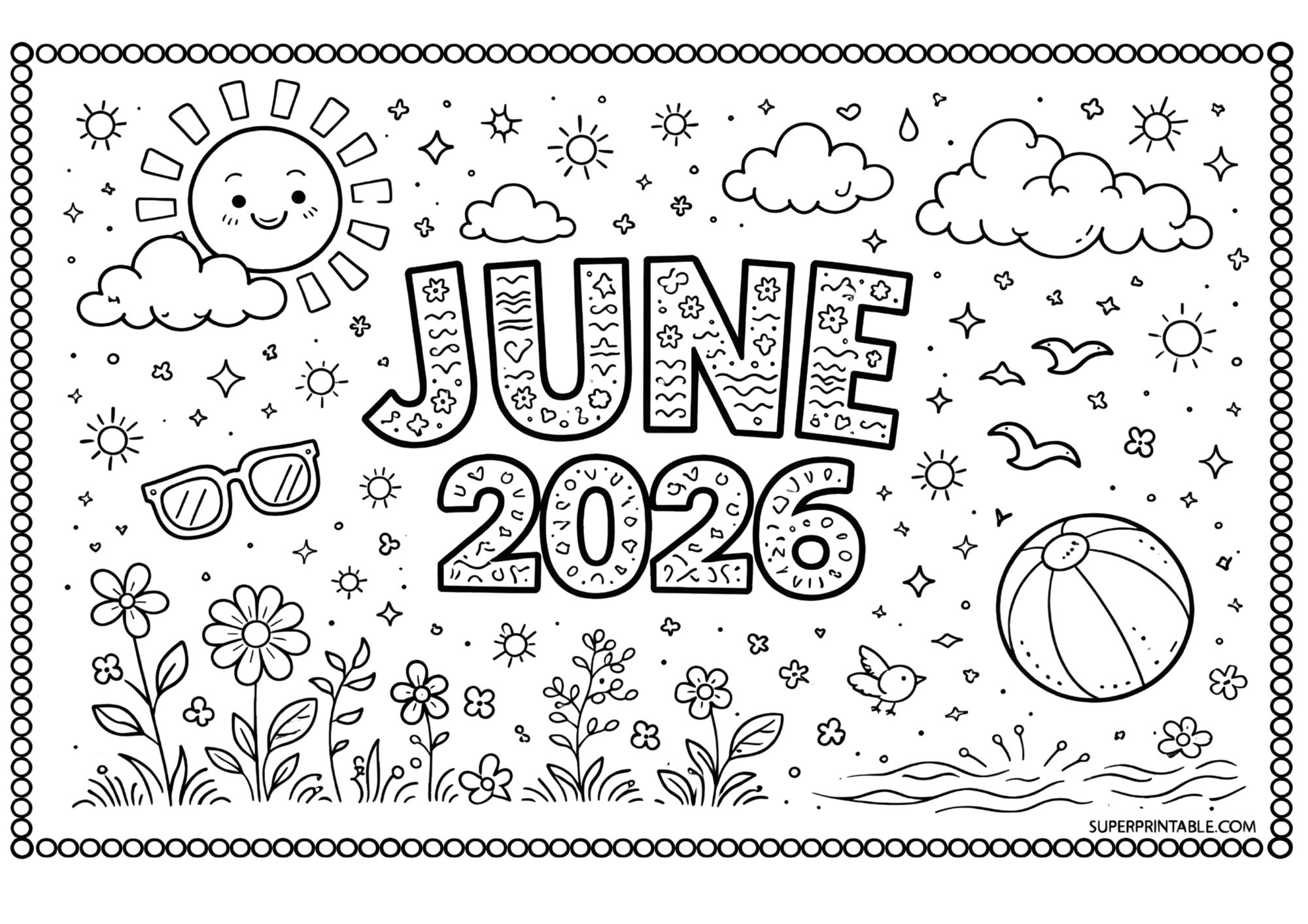 2026 Months of the Year Coloring Pages — Free PDF (English, Italian ...