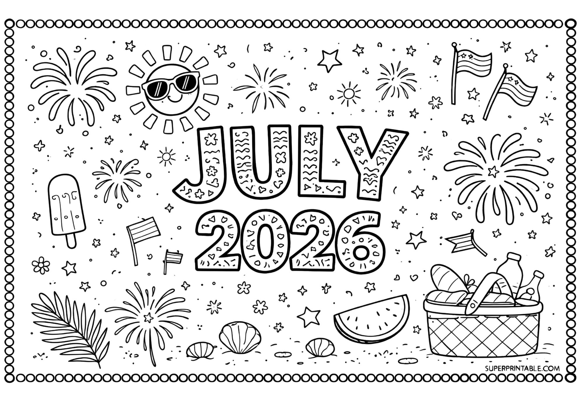 2026 Months of the Year Coloring Pages — Free PDF (English, Italian ...