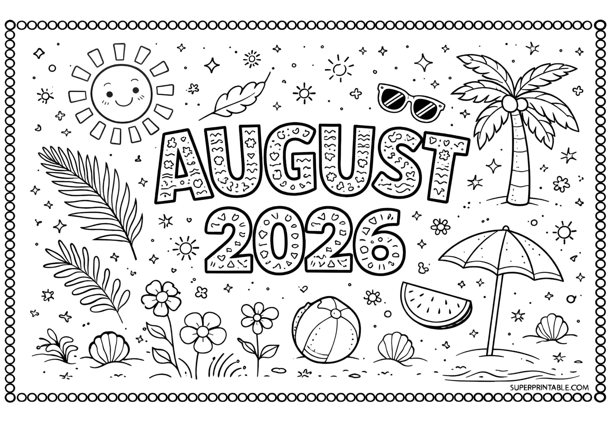 2026 Months of the Year Coloring Pages — Free PDF (English, Italian ...