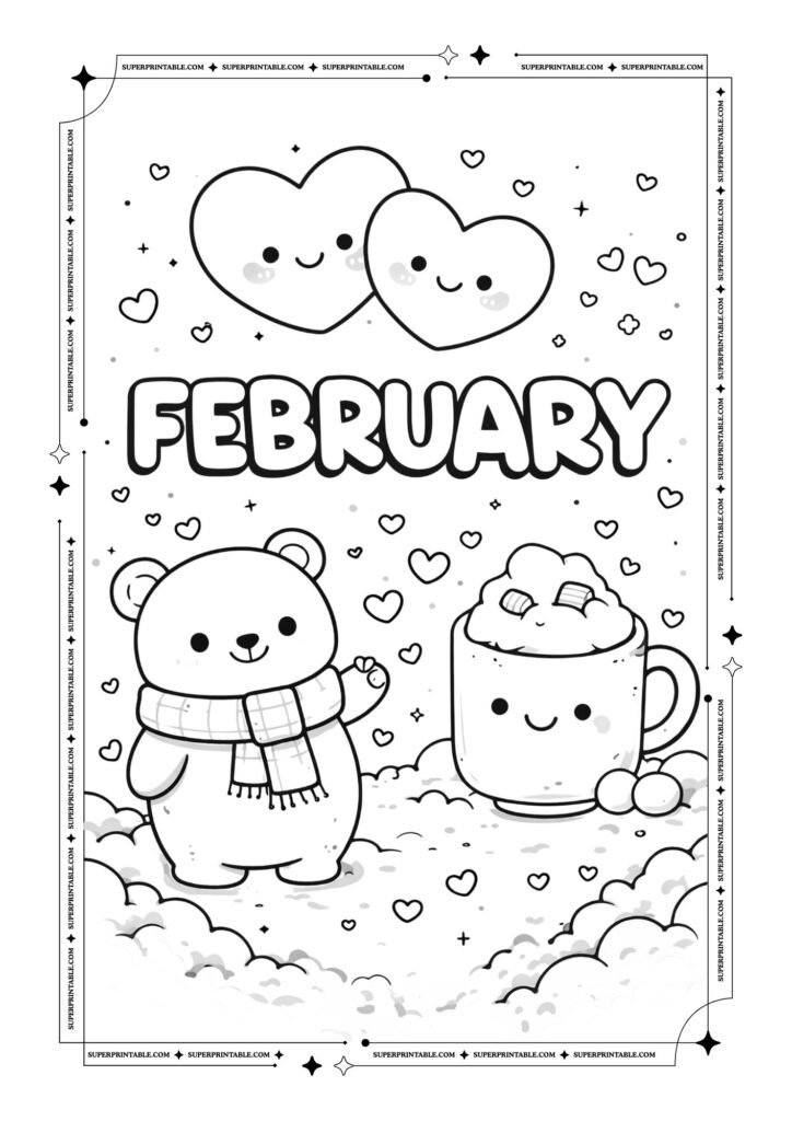 Cute Months Coloring Pages 2