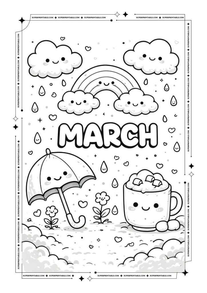 Cute Months Coloring Pages 3