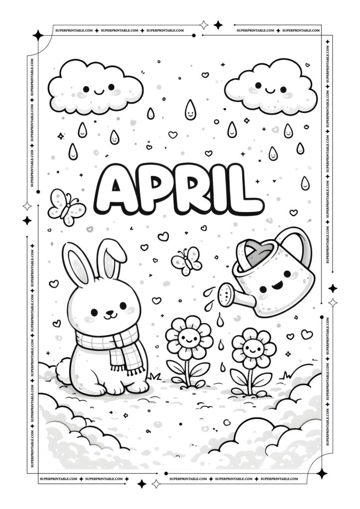 Cute Months Coloring Pages 4