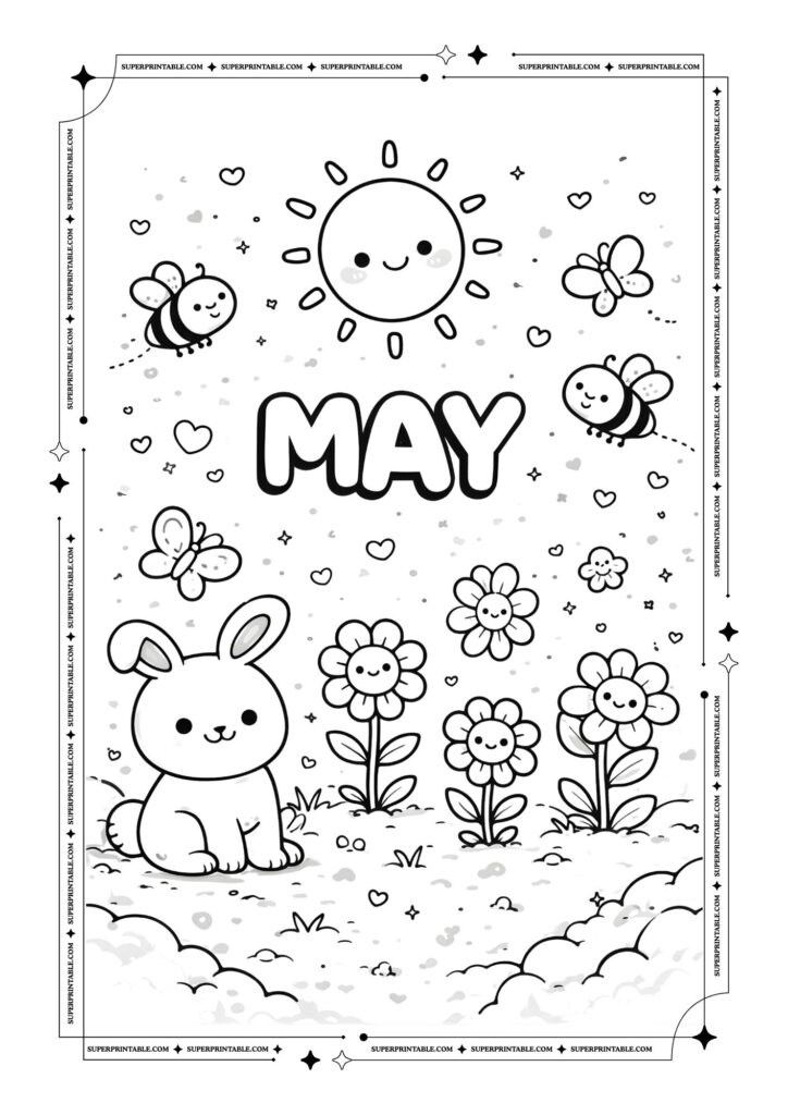 Cute Months Coloring Pages 5