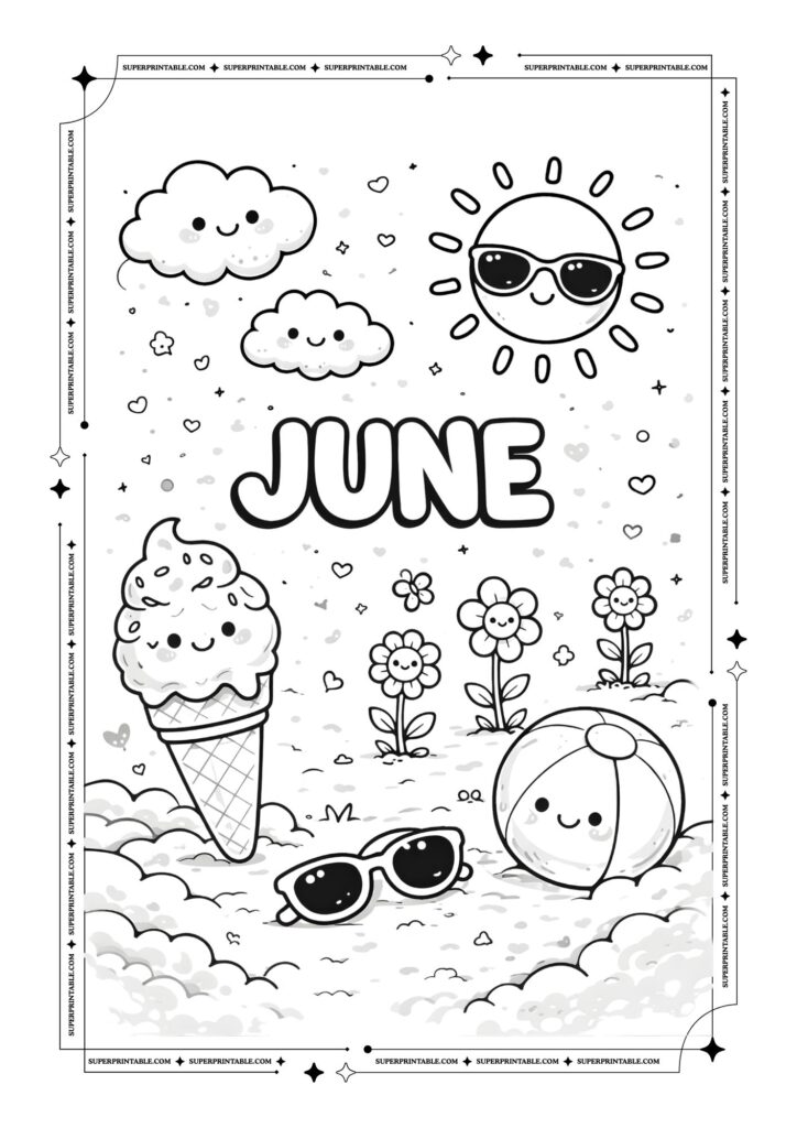 Cute Months Coloring Pages 6