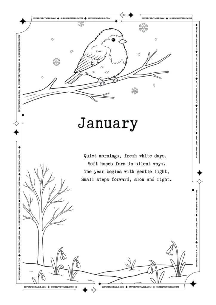 Poems & Gentle Months Coloring Pages 2