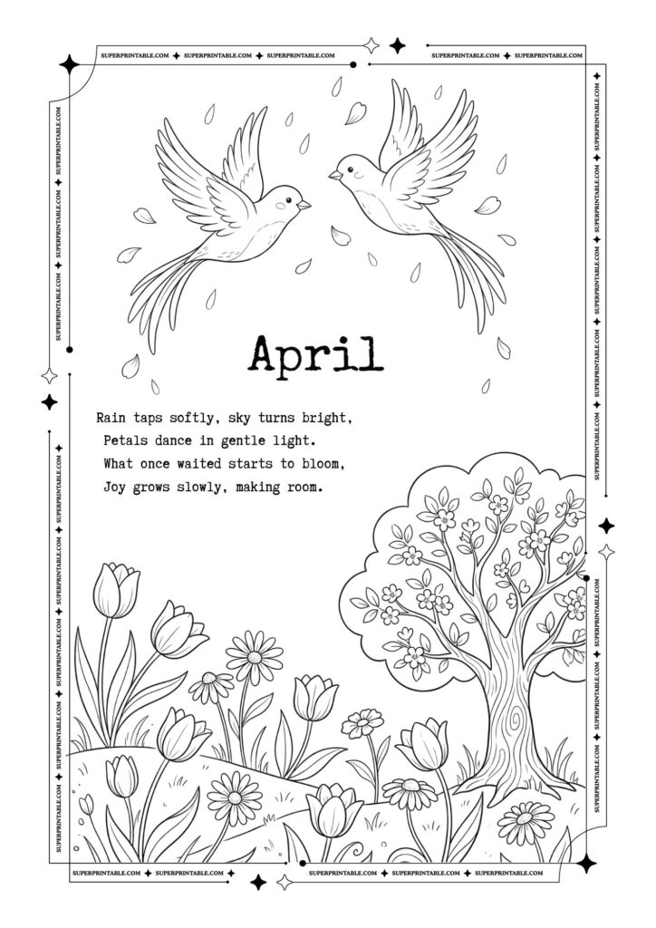 Poems & Gentle Months Coloring Pages 5