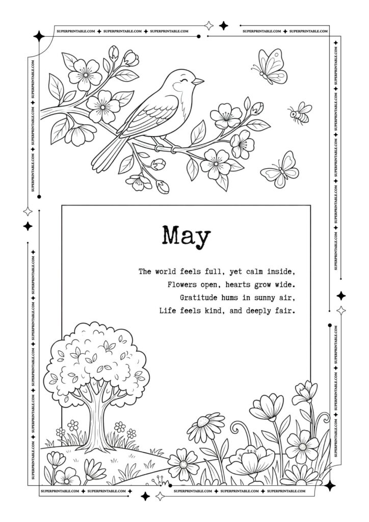 Poems & Gentle Months Coloring Pages 6