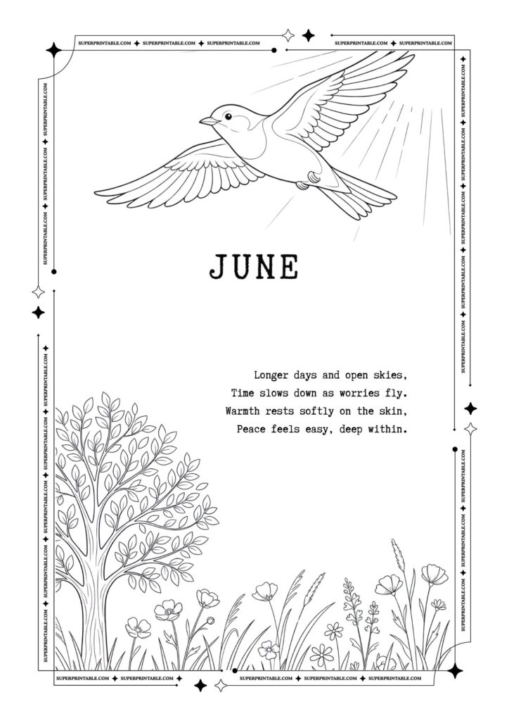 Poems & Gentle Months Coloring Pages 7