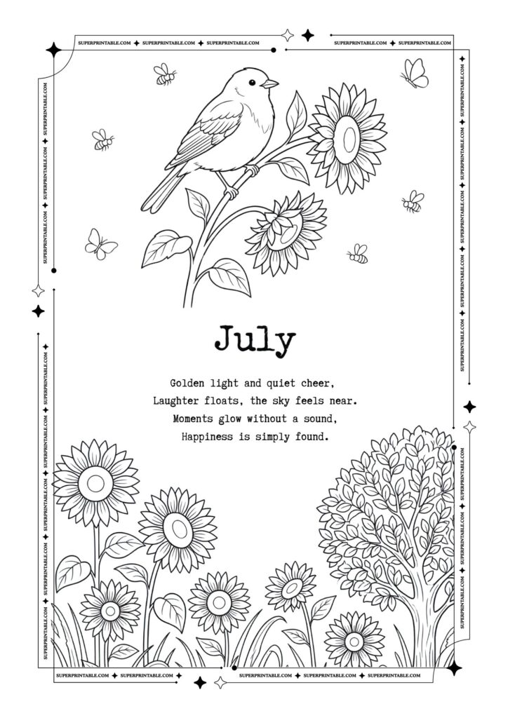 Poems & Gentle Months Coloring Pages 8