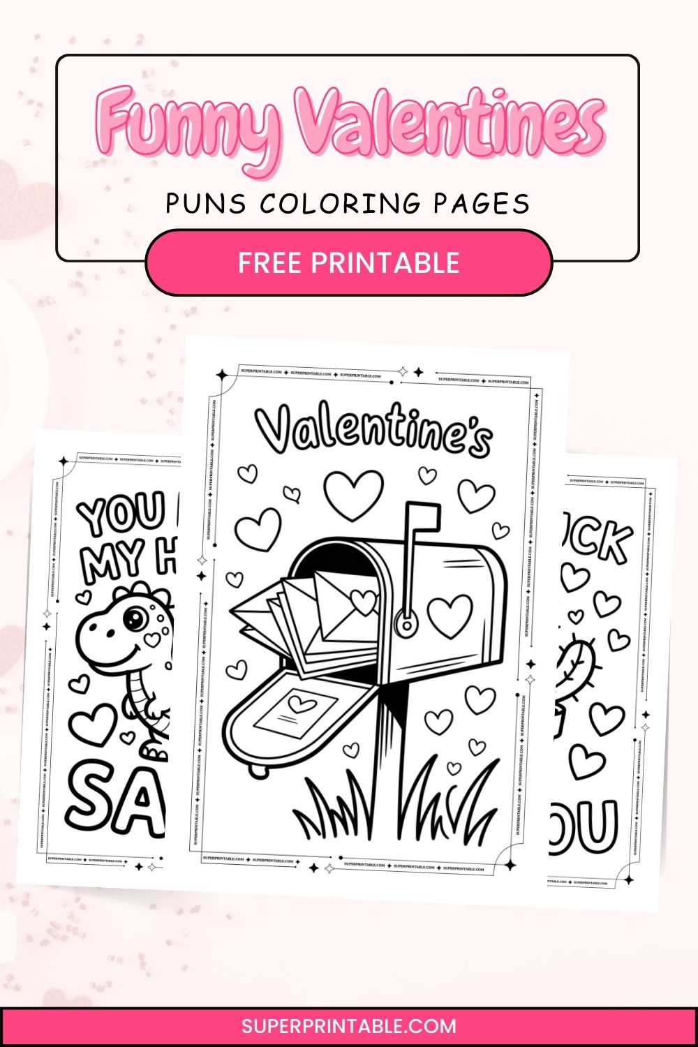 15+ Funny Valentines Puns Coloring Pages Pinterest Image