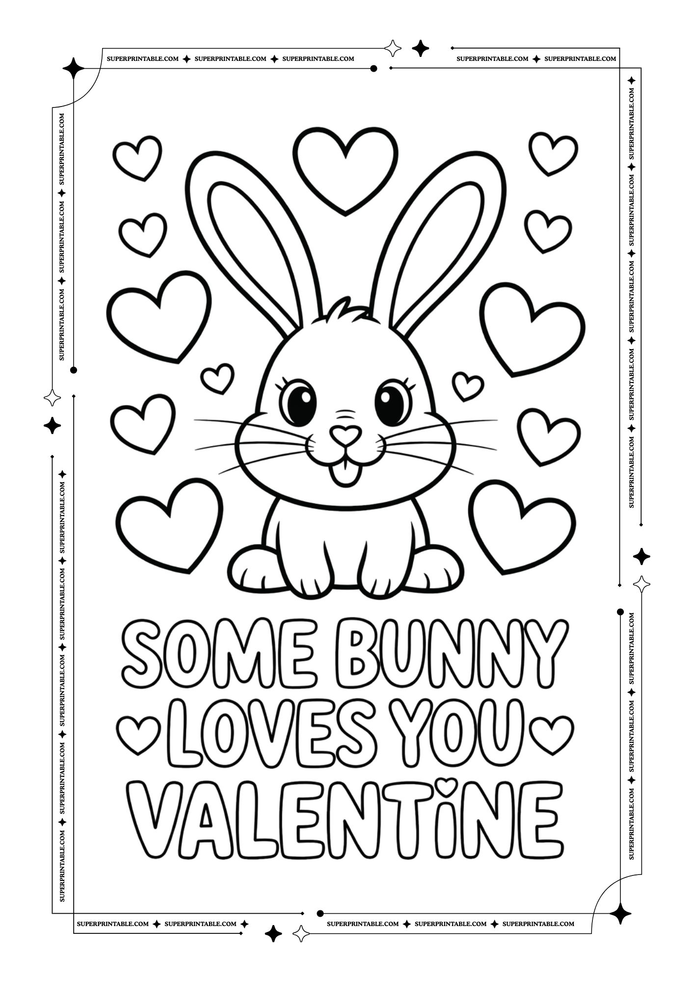 Adorable Valentines Coloring Pages 10