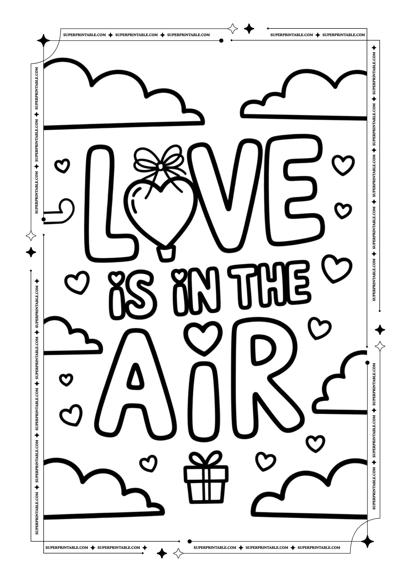 Adorable Valentines Coloring Pages 4
