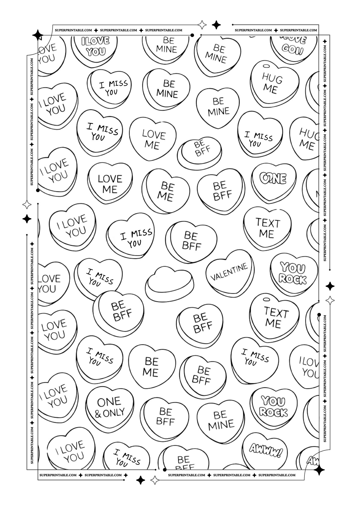 Adorable Valentines Coloring Pages 5