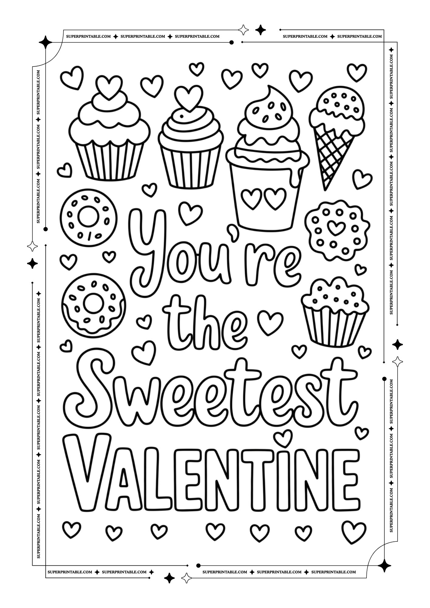 Adorable Valentines Coloring Pages 6