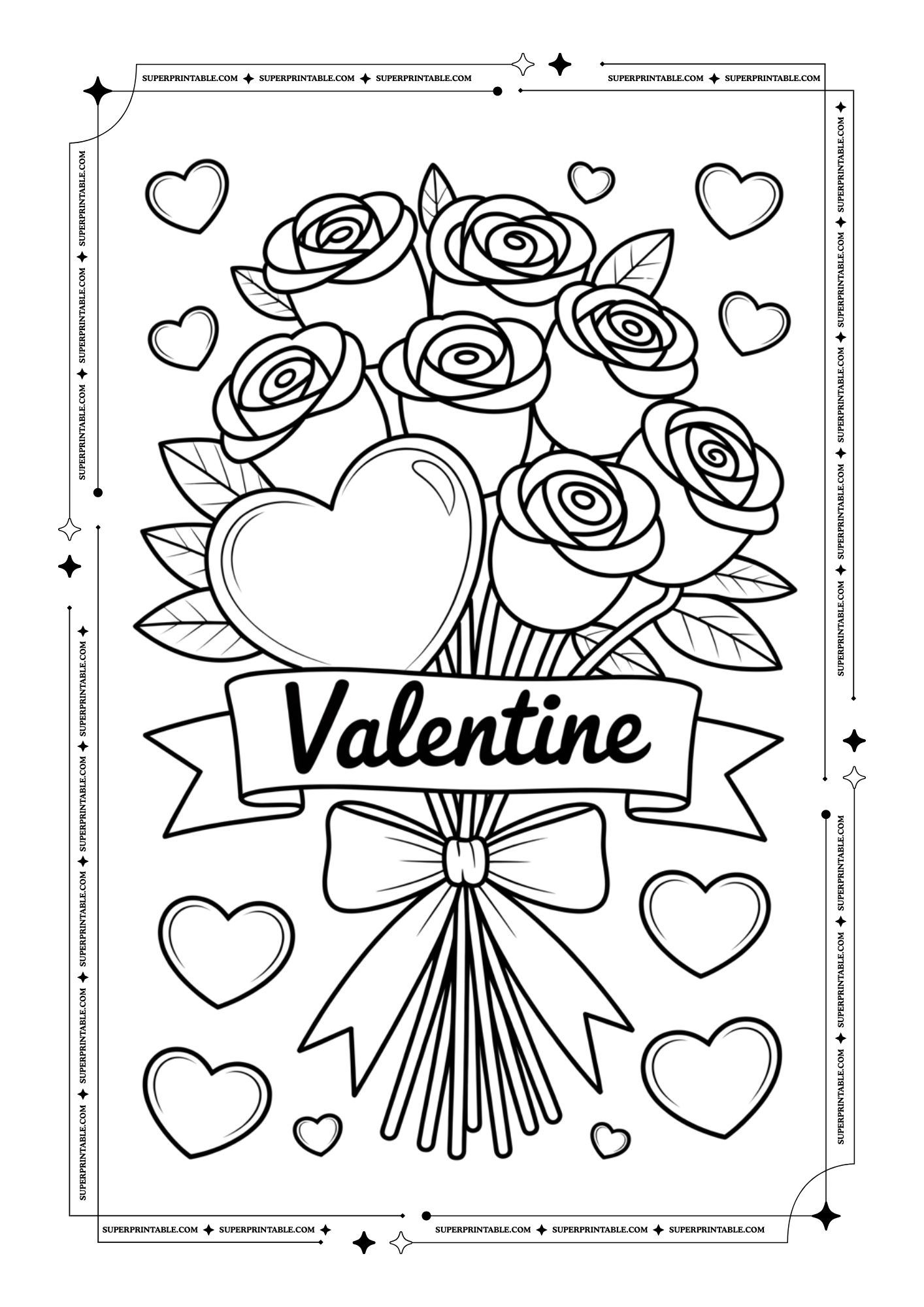 Adorable Valentines Coloring Pages 8