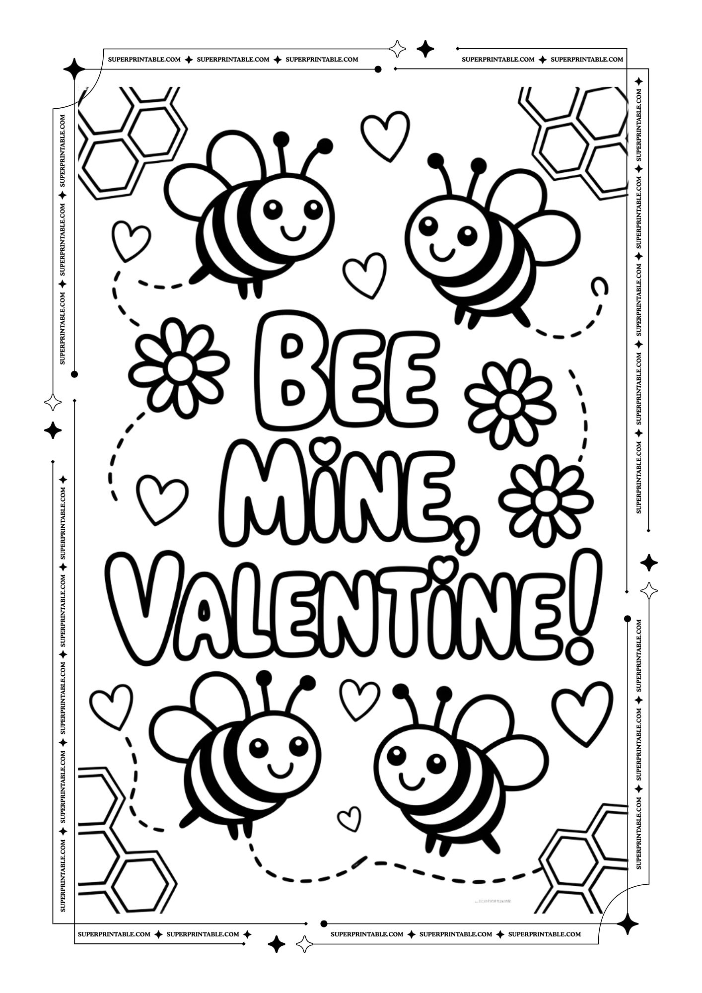Adorable Valentines Coloring Pages 9