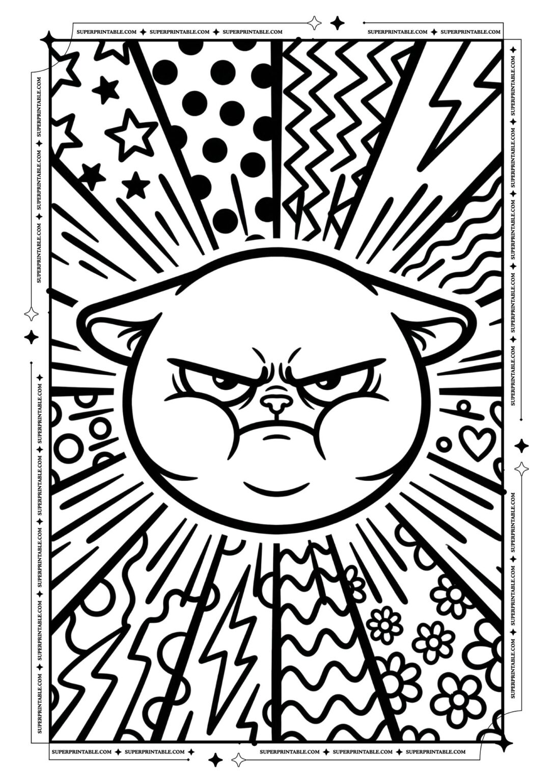 15+ Cat Pop Art Coloring Pages For Kids & Adults (Free PDF)