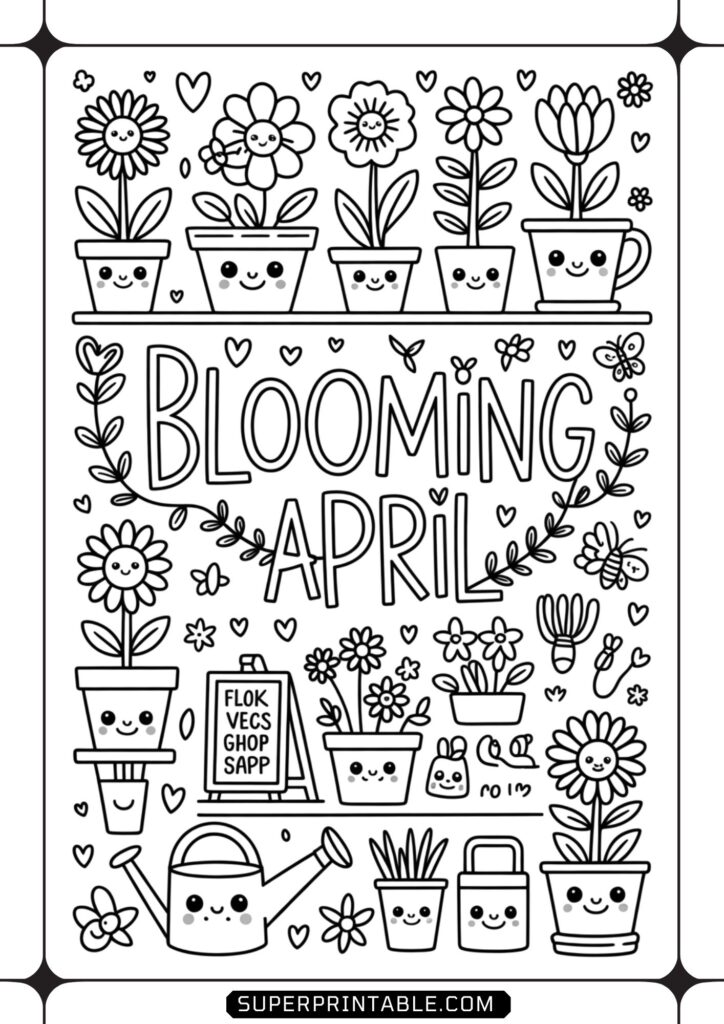 20 Hello April Coloring Pages (Free PDF Printables)