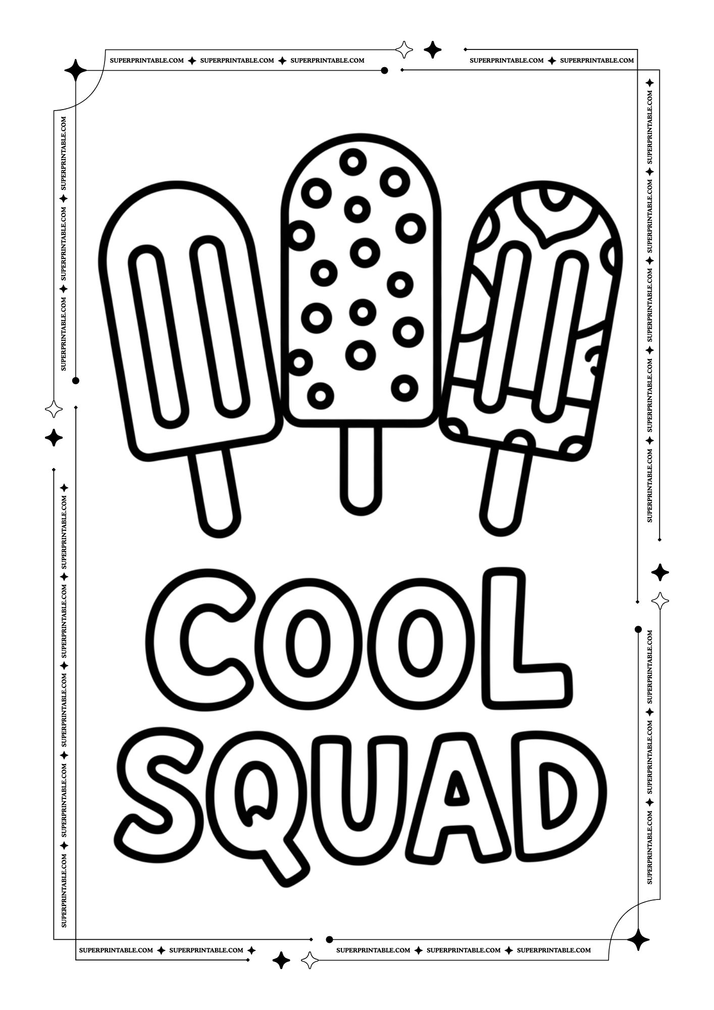 Ice Cream & Soda Valentines Puns Coloring Pages 1