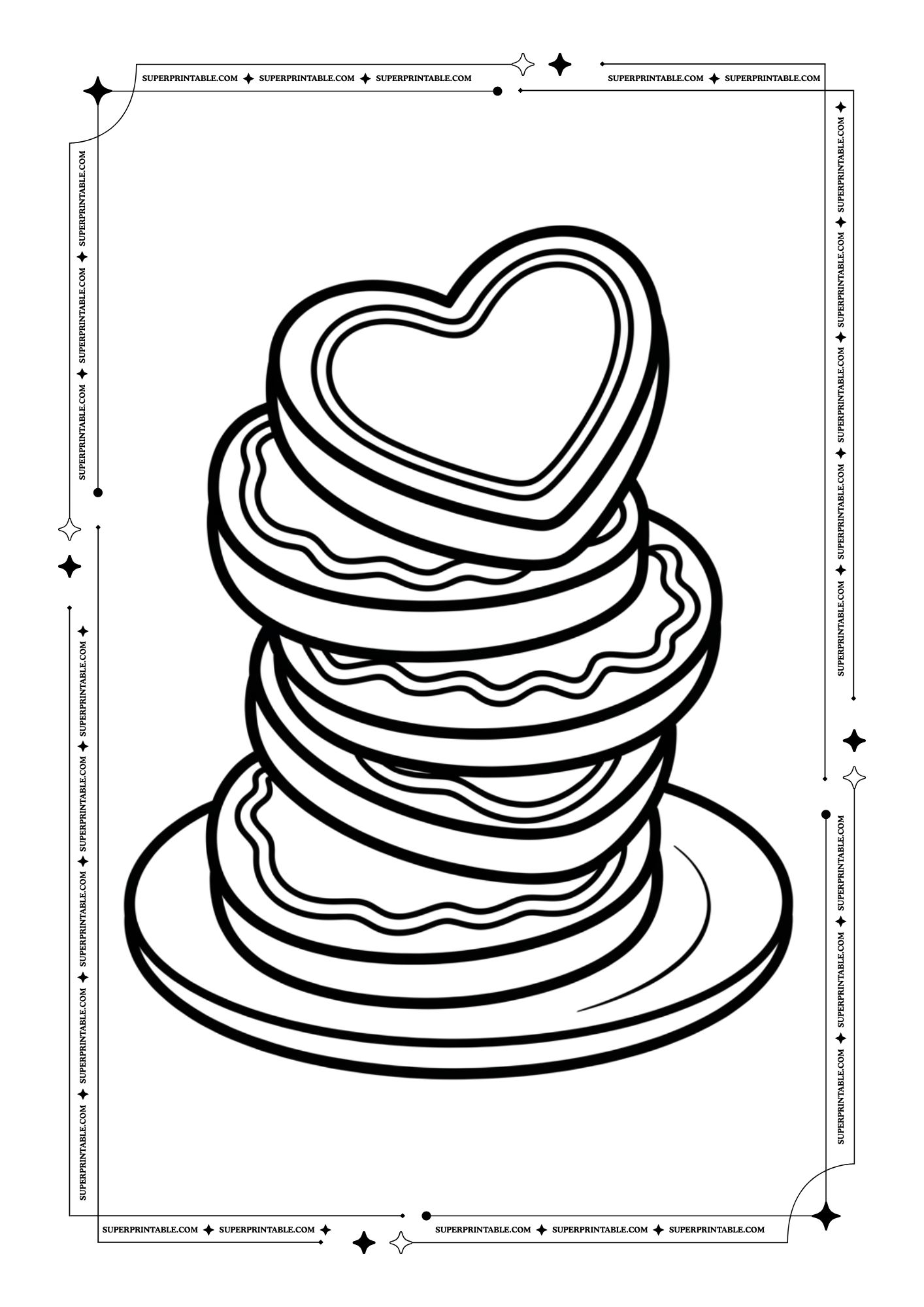 Simple Valentines Coloring Pages 2