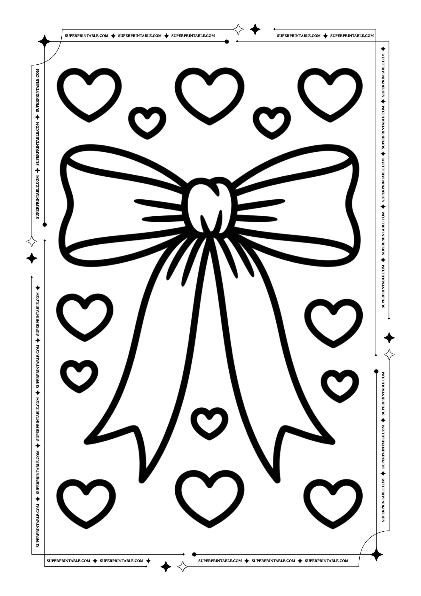 Simple Valentines Coloring Pages 3