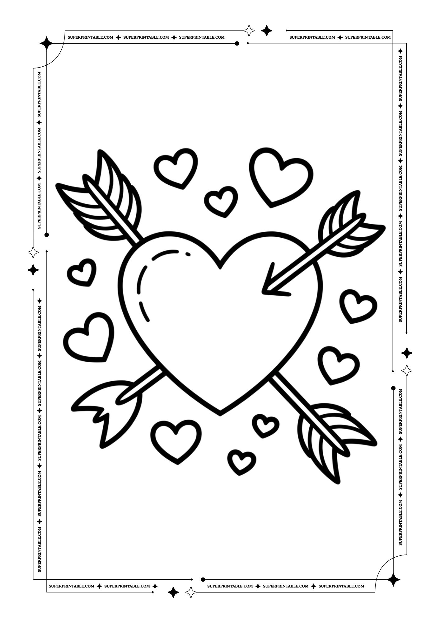 Simple Valentines Coloring Pages 5