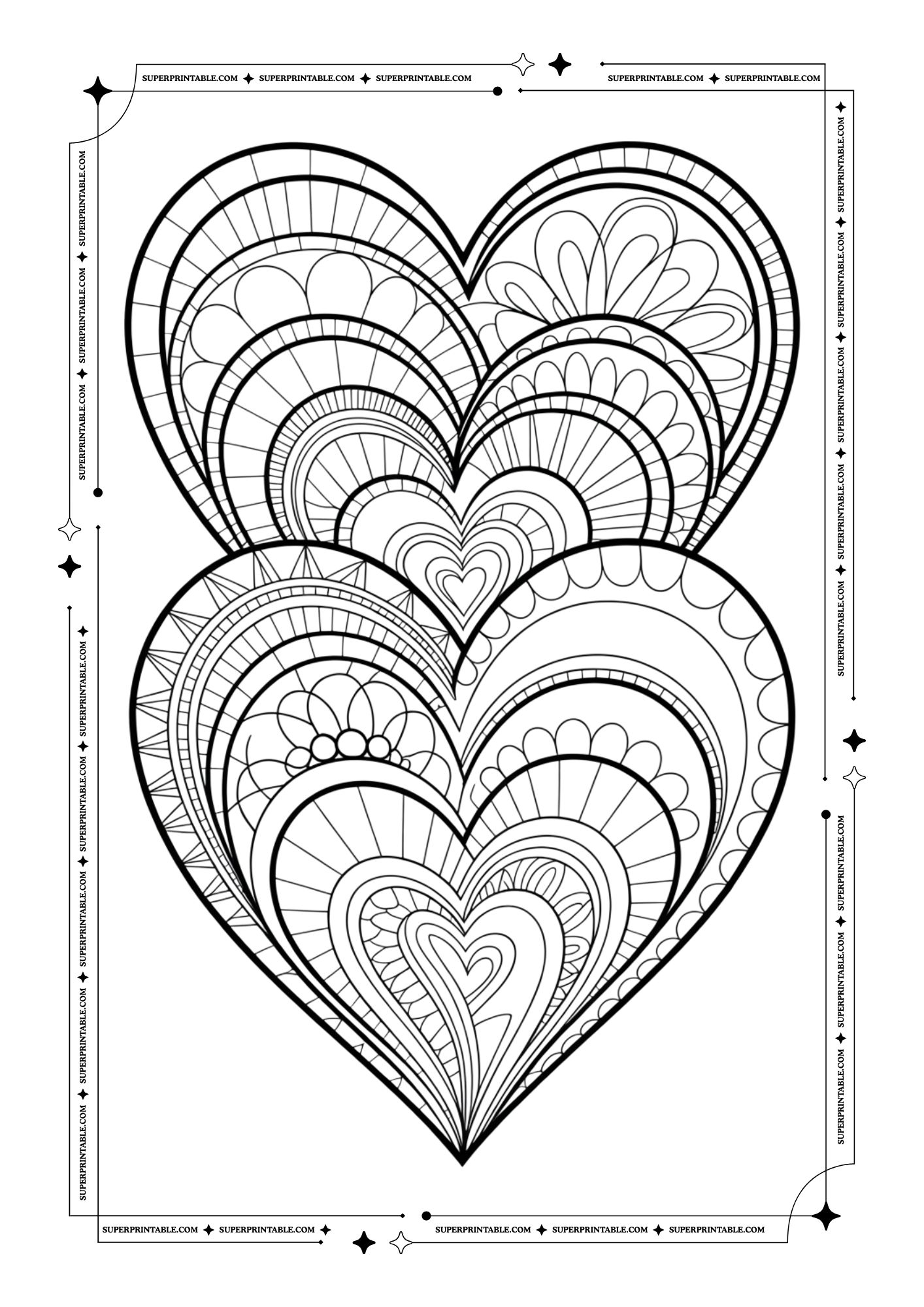 35 Valentines Day Coloring Pages For Adults (Free PDF Printables)