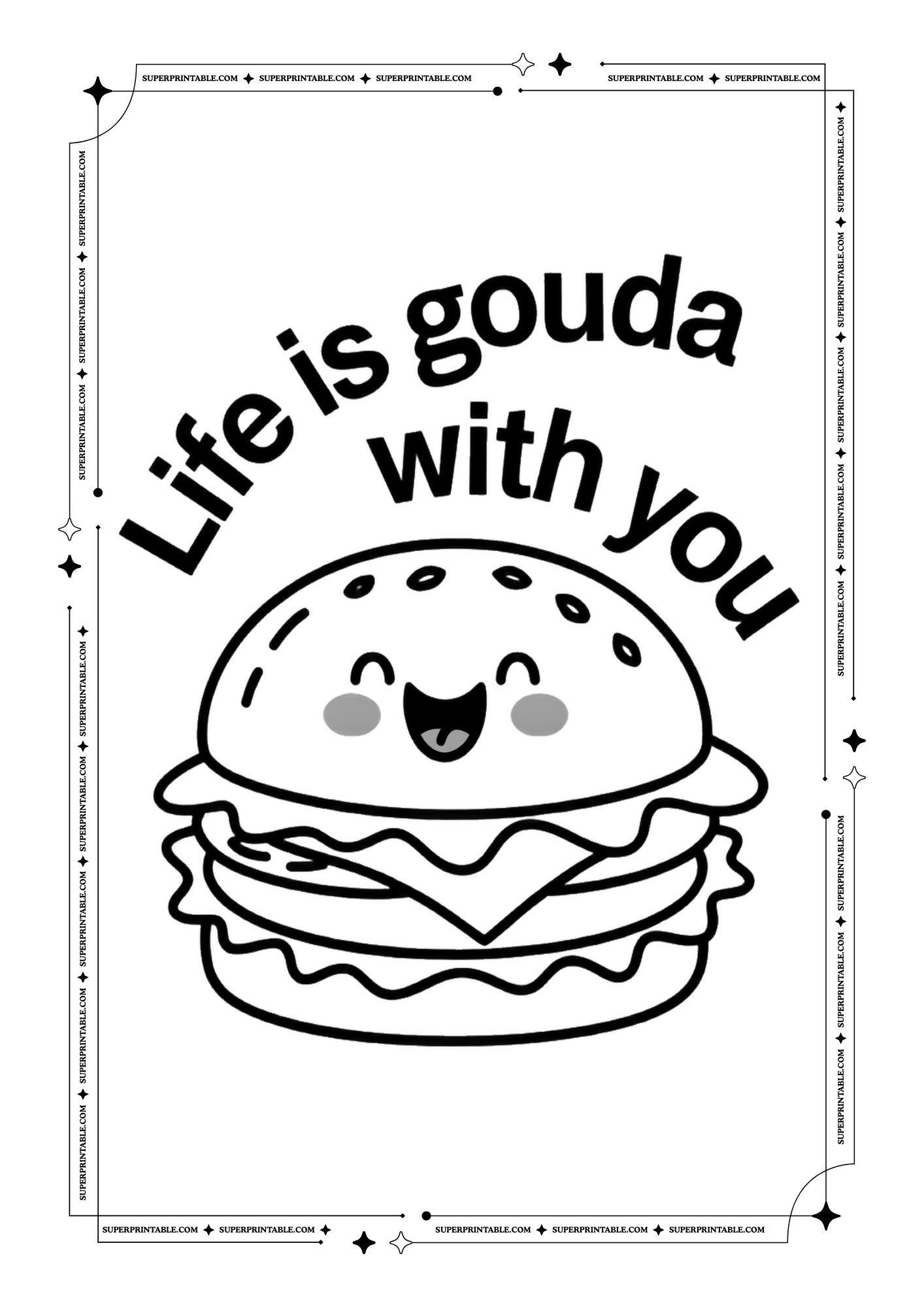 Valentines Food Puns Coloring Pages 4